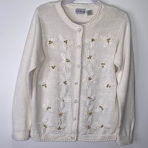 Vintage BP Design Sweater Cardigan White Size M